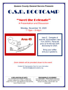 Queens County G.S.R Bootcamp @ ZOOM | New York | United States