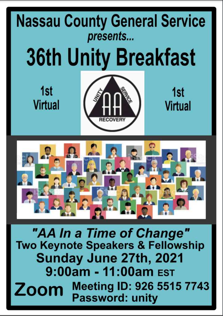 Nassau County General Service presents 1st Virtual Unity Breakfast @ Virtual Platform